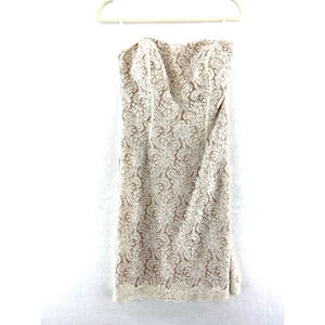 Watters & Watters Lace Strapless Dress